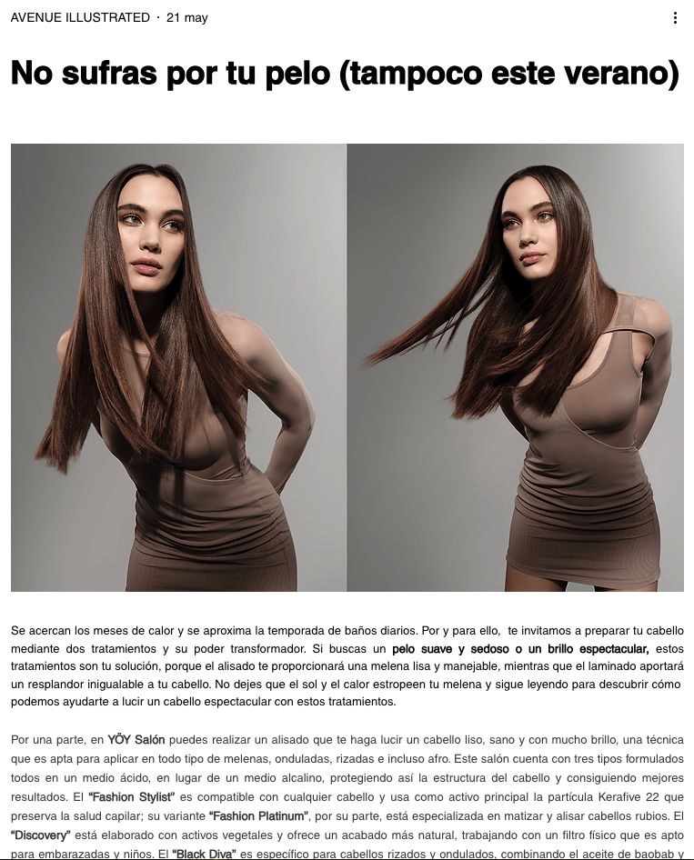 Salón YÖY en Avenue Ilustrated